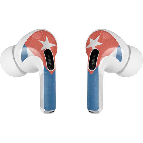 Cuban Flag Distressed AirPods Skins